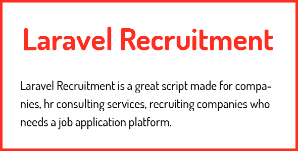 Laravel Recruitment Management System