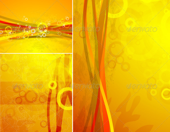 Orange Wavy Backgrounds - Backgrounds Decorative