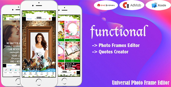 Universal Photo Frame Editor and Quotes creator