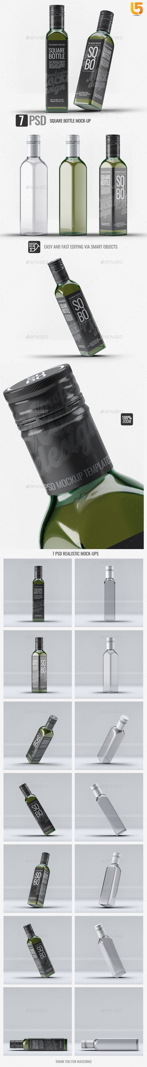 Download Square Glass Bottle Mock Up V 1 By L5design Graphicriver