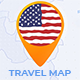 Travel Map USA - United States of America - VideoHive Item for Sale