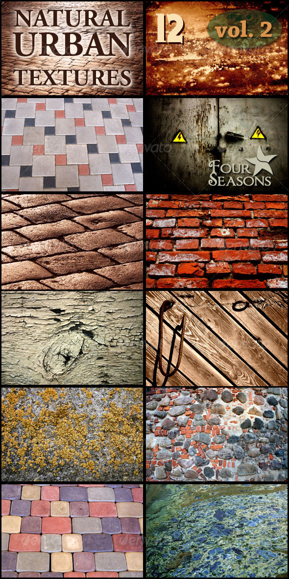 Natural urban textures pack, volume 2 - Industrial / Grunge Textures
