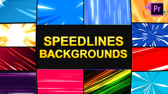 Speedlines Backgrounds | Premiere Pro MOGRT