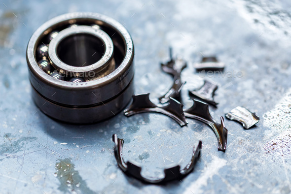 Broken ball bearing in car automatic transmission Stock Photo by Yakov ...