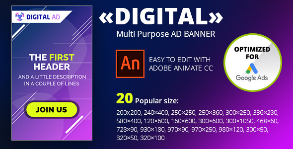 «DIGITAL» Multi Purpose AD BANNER