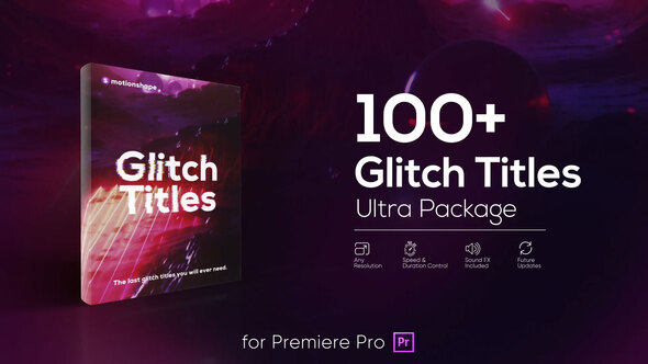 Glitch Titles Pack for Premiere Pro | Essential Graphics