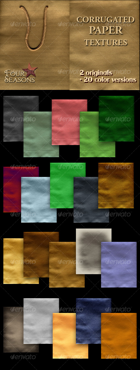 Corrugated paper textures - Paper Textures