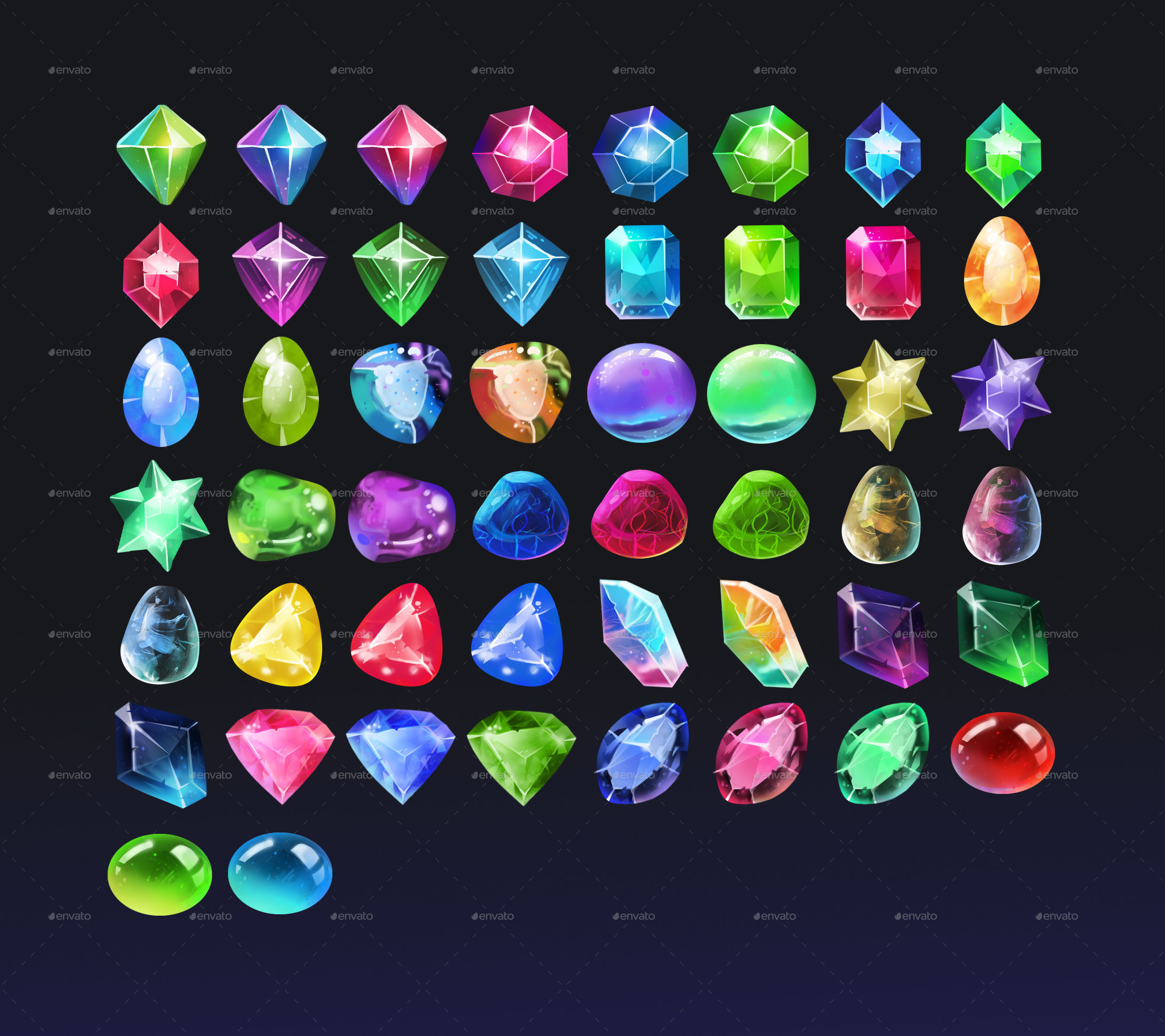 Gems Icons by pulsarxstudio | GraphicRiver