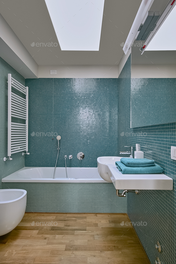 Interiors of the Bathroom in a Modern Apartment - Stock Photo - Images