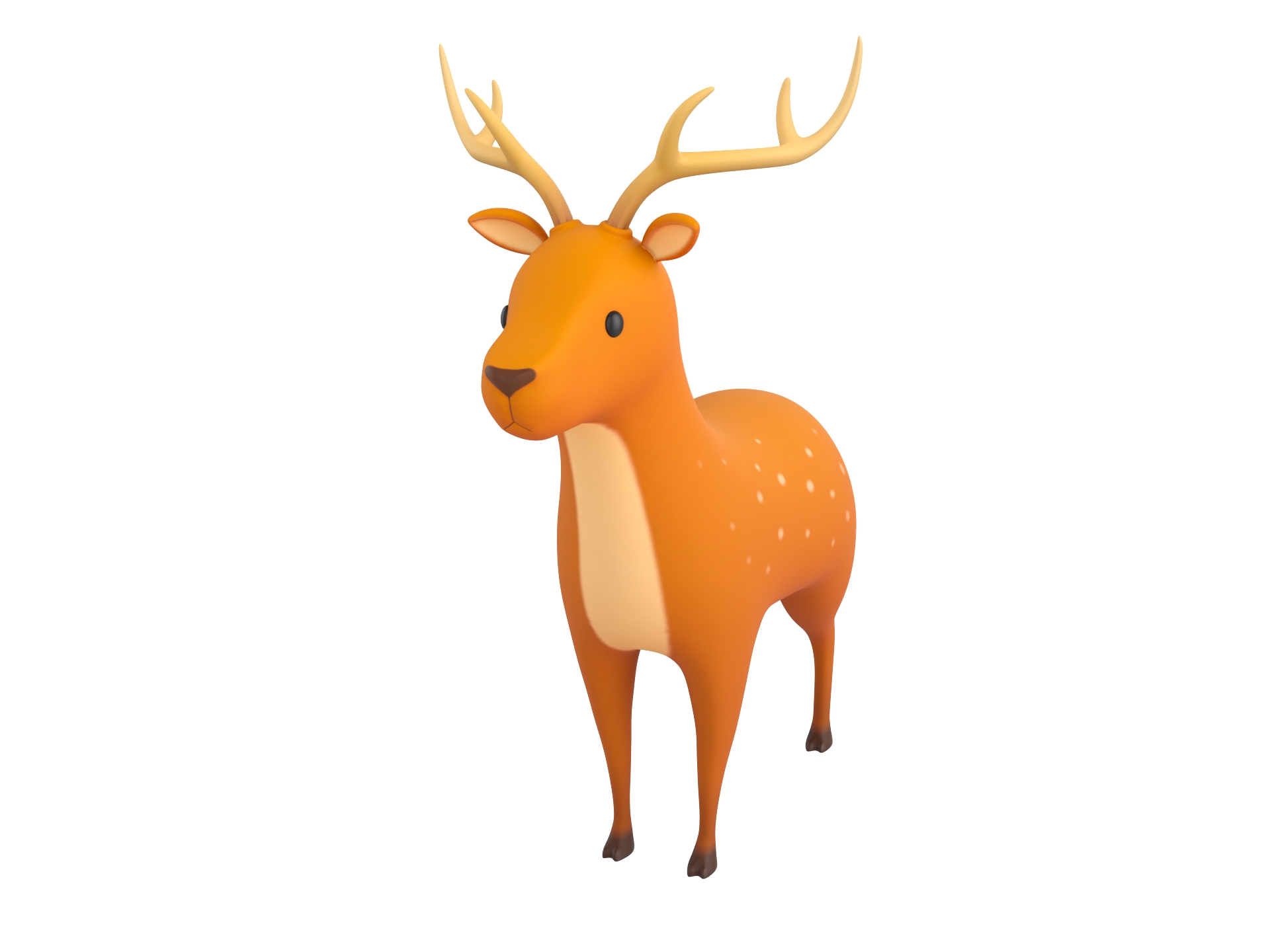 Cute deer cartoon in different poses. Stock Vector | Adobe Stock