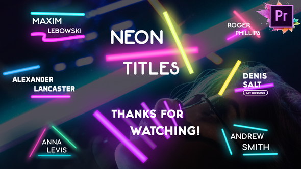 Neon Lights Titles | Premiere Pro MOGRT