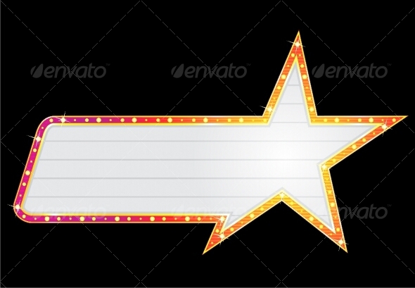 Star shape neon - Decorative Symbols Decorative