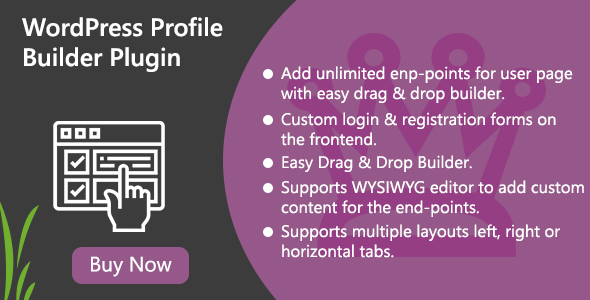 WordPress Profile Builder Plugin