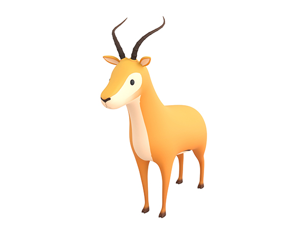 Cartoon Antelope - 3Docean 25954171