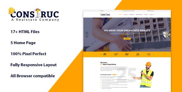 Construc | Ultimate Construction Company website template