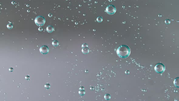 Macro Shot of Air Bubbles in Transparent Cosmetic Liquid Gel Cream alt