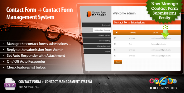 Contact Form + Contact Management System