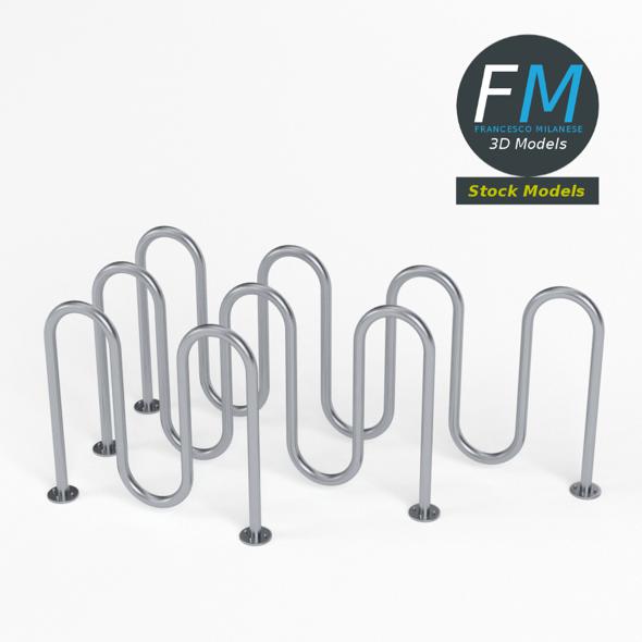 Wave bicycle racks - 3Docean 25956476