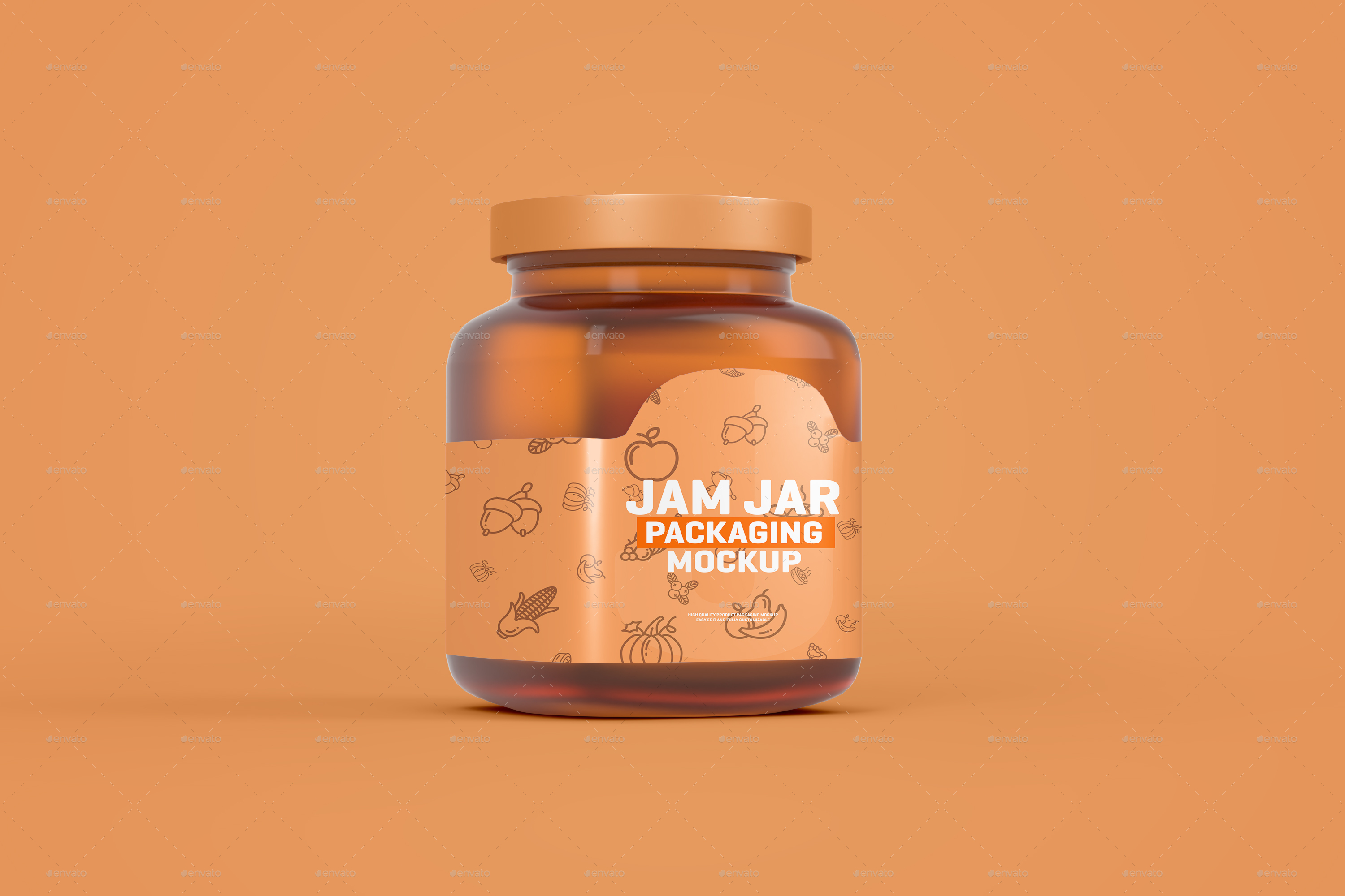 Glass Jam Jar Packaging Mockup, Graphics GraphicRiver