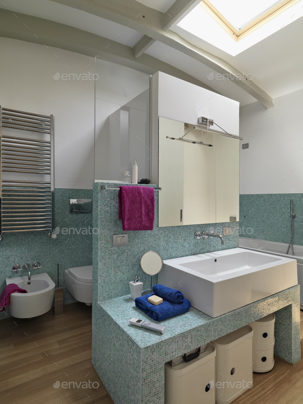 Interiors of the Modern Bathroom - Stock Photo - Images