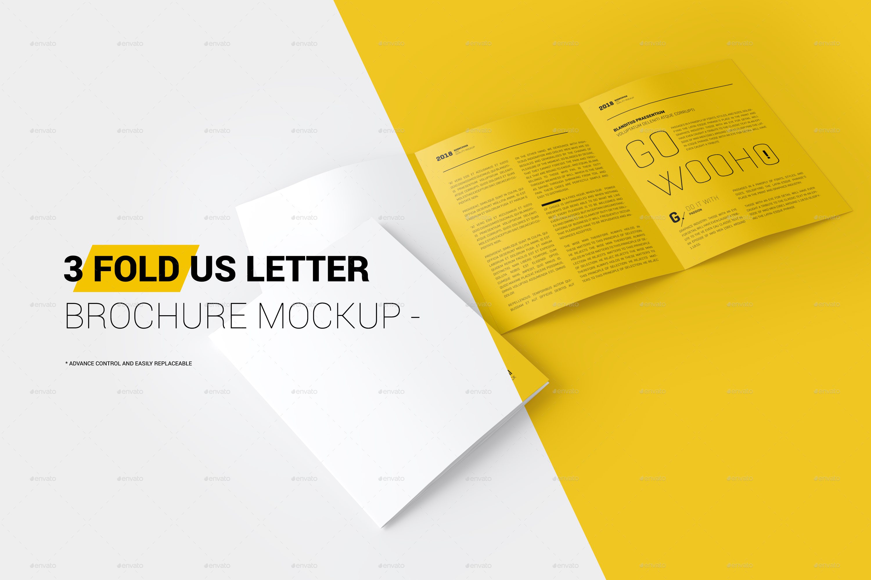 US Letter 3Fold Brochure Mockup, Graphics GraphicRiver
