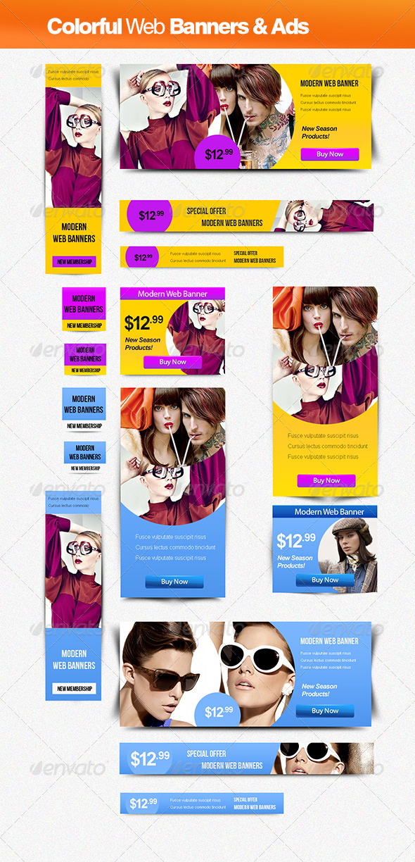 Colorful Banner & Ads - Banners & Ads Web Elements