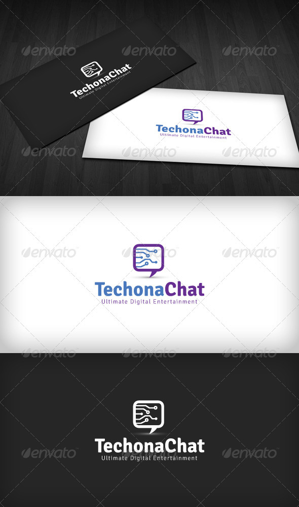 Techno Chat Logo - Symbols Logo Templates