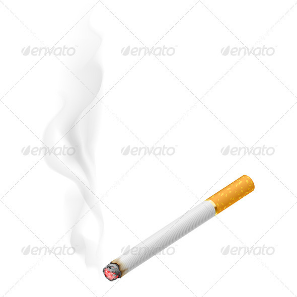 Realistic Burning Cigarette