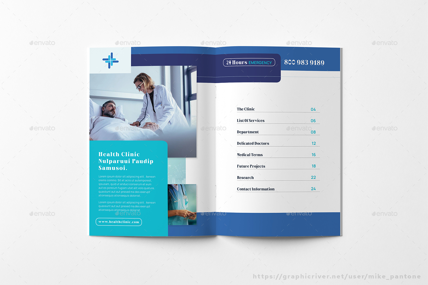 Health Clinic Booklet Brochure, Print Templates | GraphicRiver