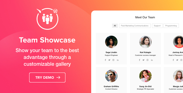 Team Showcase – WordPress Team Showcase plugin