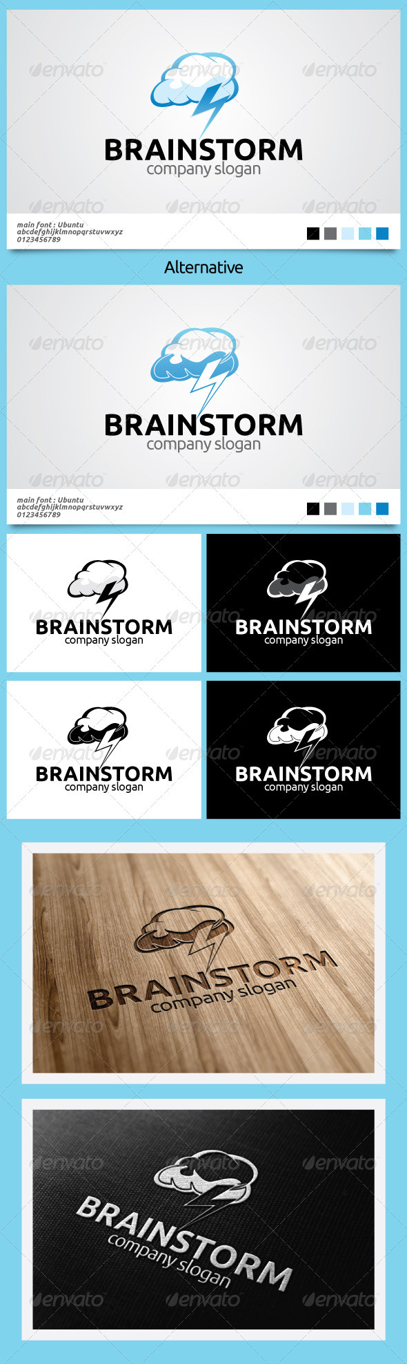 Brain Storm Logo - Symbols Logo Templates