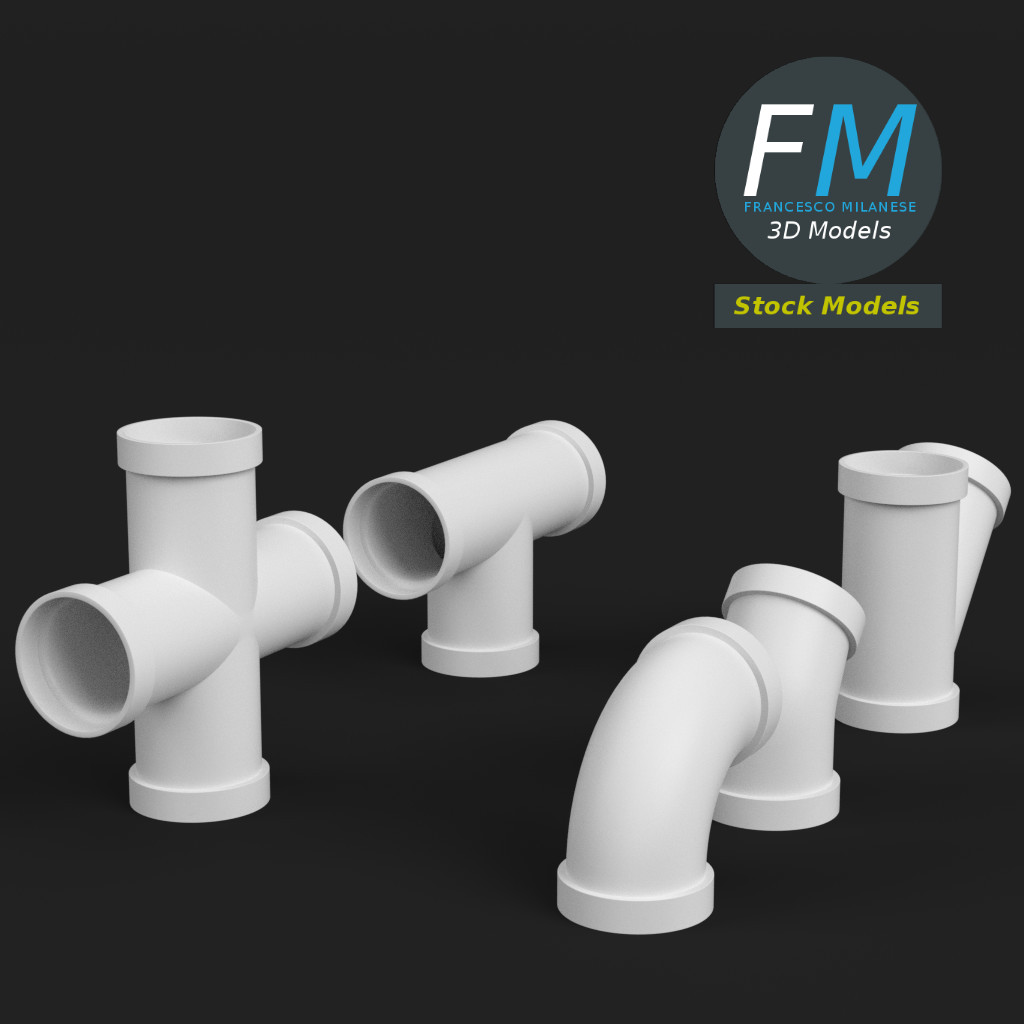 PVC pipe joints by 3DOcean