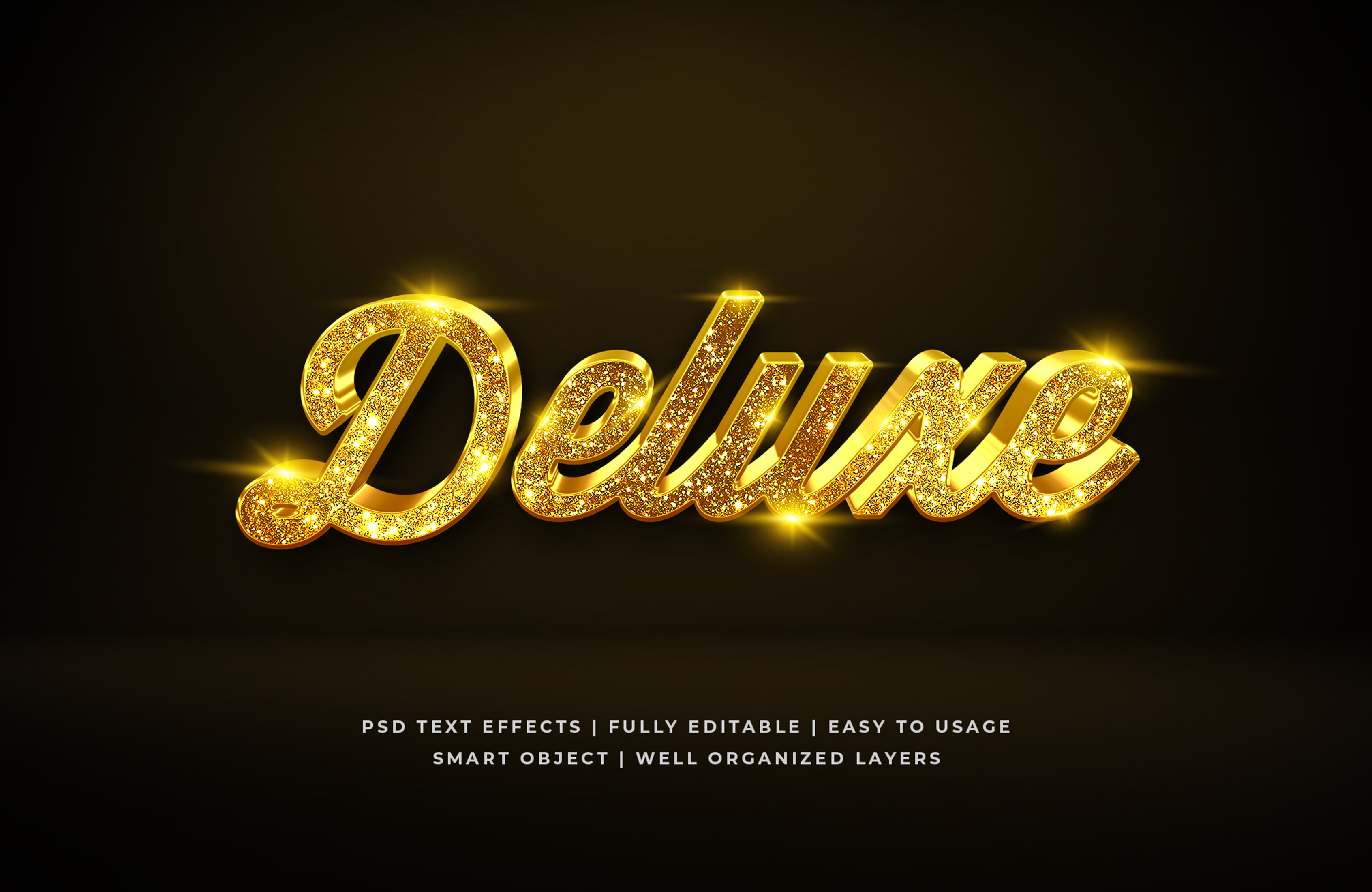 3d Gold Luxury Text Style Effect Mockup by Syifa5610 | GraphicRiver