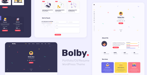 Bolby – Portfolio/CV/Resume WordPress Theme