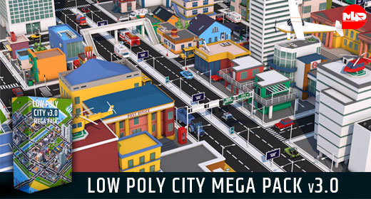 Low Poly City Mega Pack