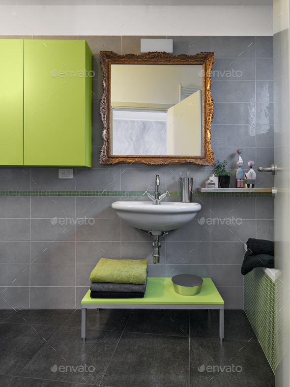 Interiors of the Modern Bathroom - Stock Photo - Images