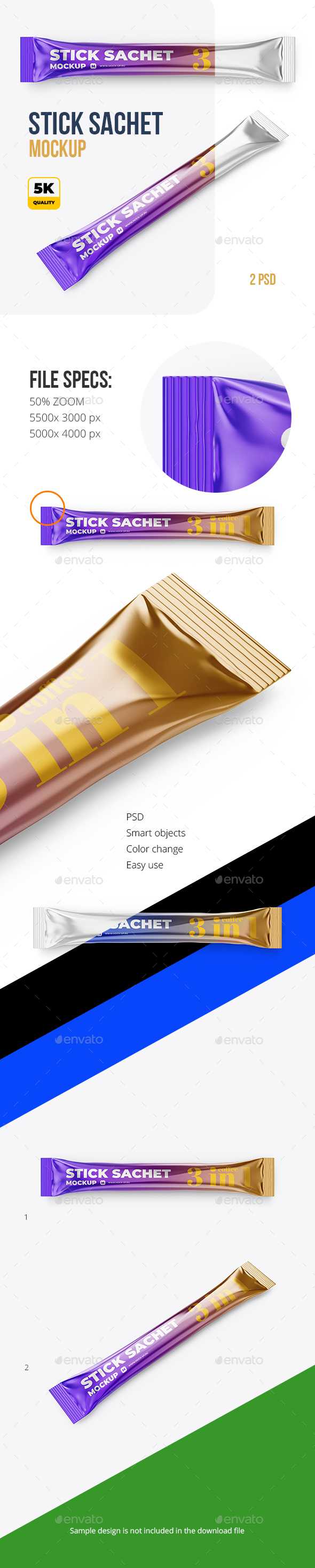 Download Thin Stick Sachet Mockup 2 Psd By Mock Up Ru Graphicriver
