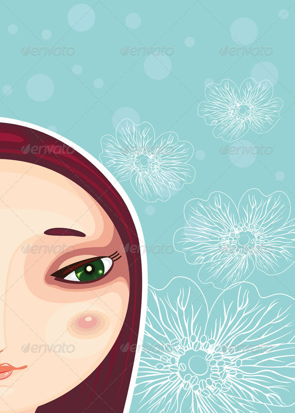 Girl Face Part Close-up