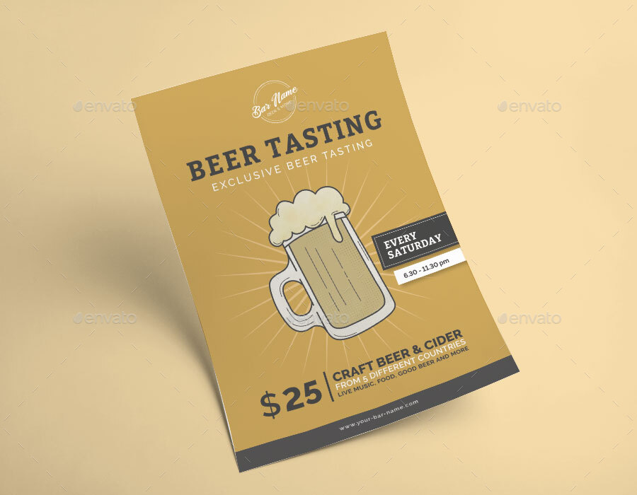 Beer Tasting Menu and Flyer, Print Templates GraphicRiver