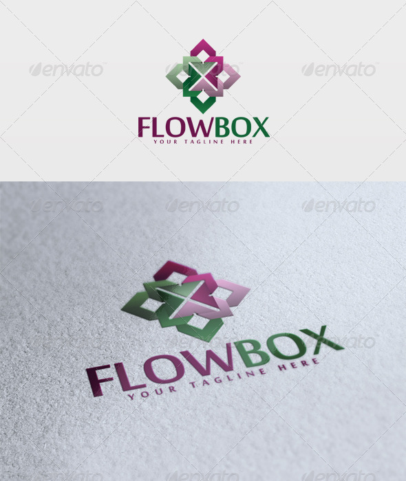 Flow Box Logo - Vector Abstract