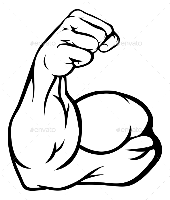 Strong Arm Showing Its Biceps Muscle Illustration Stock Vector by ©ciputra  268904718