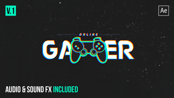 Gamer Glitch Logo Reveal