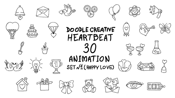 Doodle Heartbeat Set 1