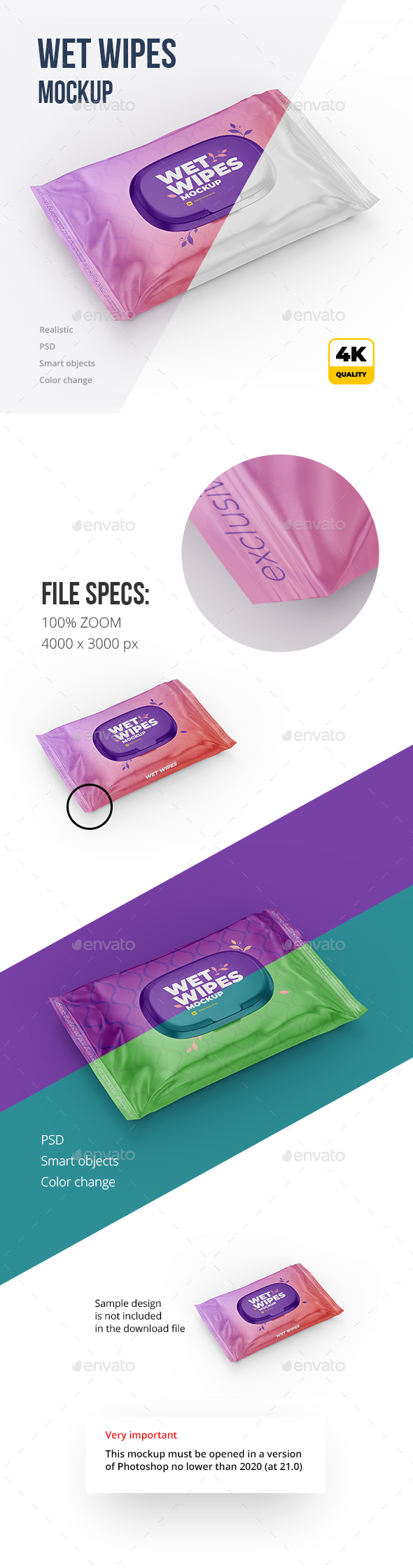 Free Download Wet Wipes Mockup Angled View