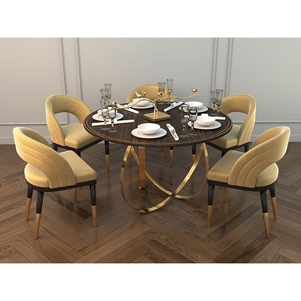 Modern Dining Table - 3Docean 26004350