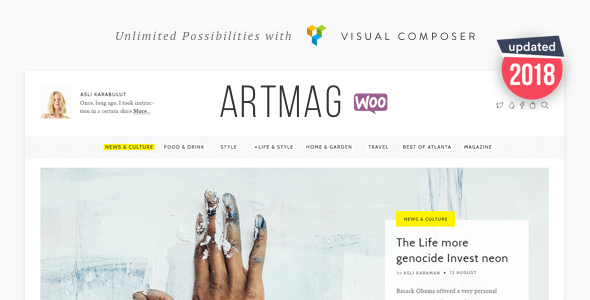 Artmag MagazineShop WordPress - ThemeForest 17527582