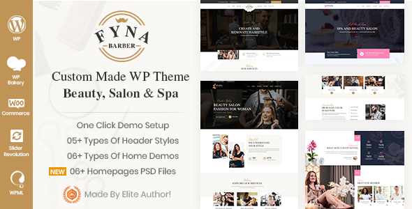 Fyna – Beauty salon and Spa WordPress Theme