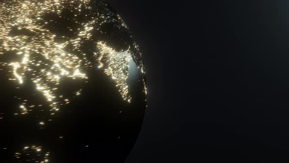 Stylized 3D Earth Spinning Loop