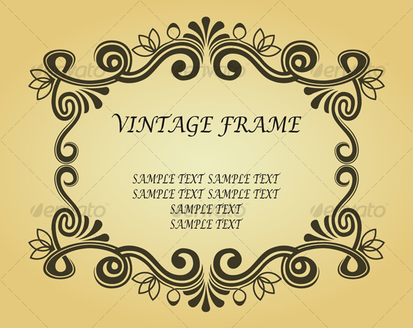 Vintage frame in ancient style - Decorative Vectors