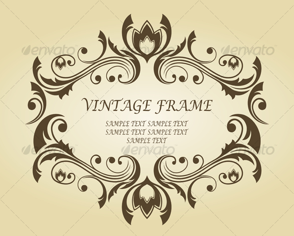 Vintage frame for ornate - Flourishes / Swirls Decorative